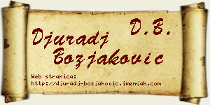Đurađ Božjaković vizit kartica